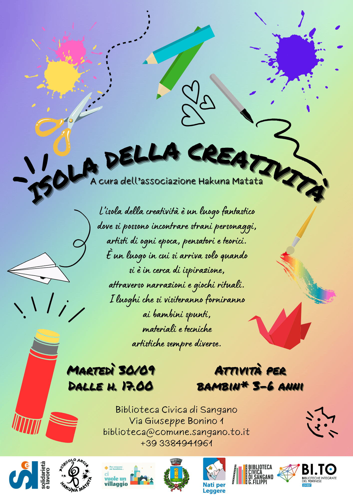 Isola della Creatività – Biblioteca di Sangano 🌟