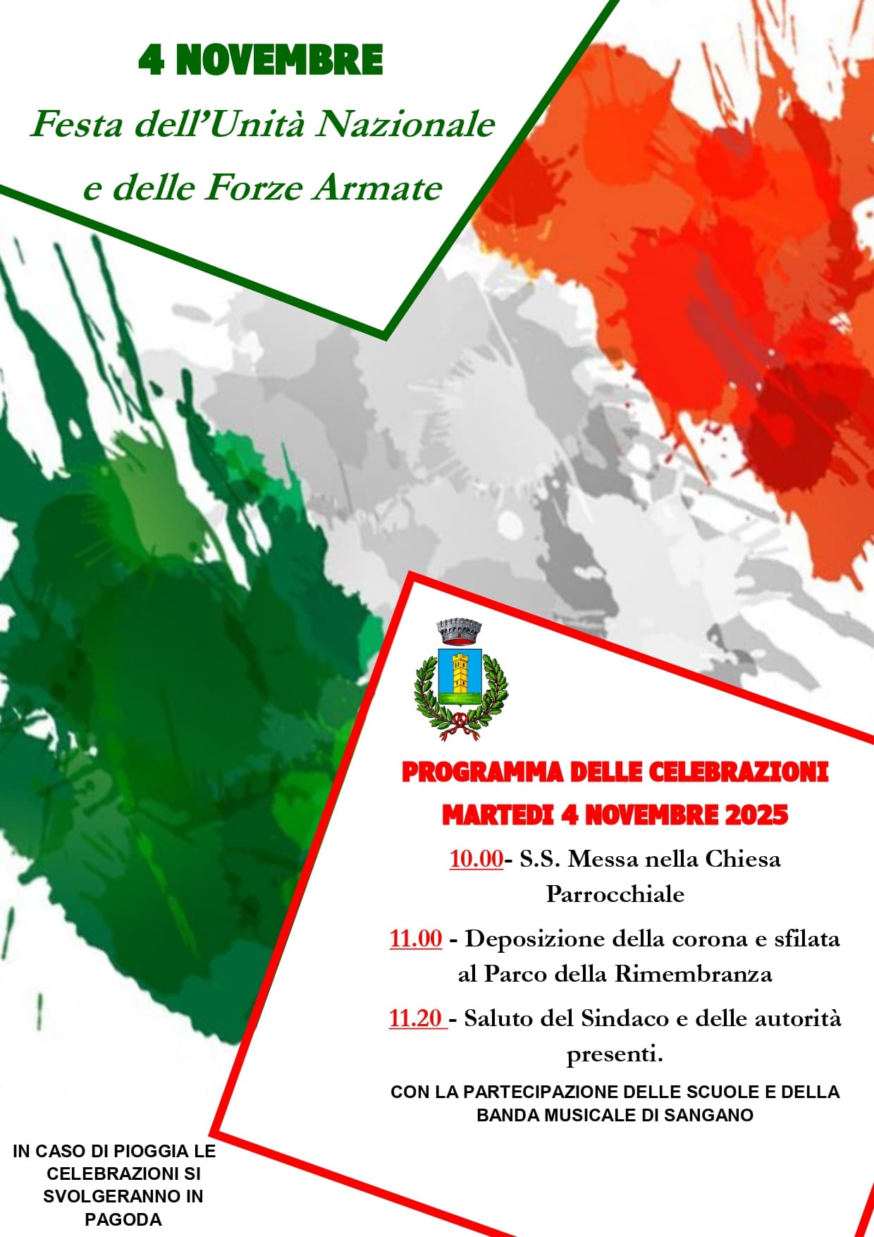 4 NOVEMBRE: Festa dell'Unità Nazionale e delle Forze Armate