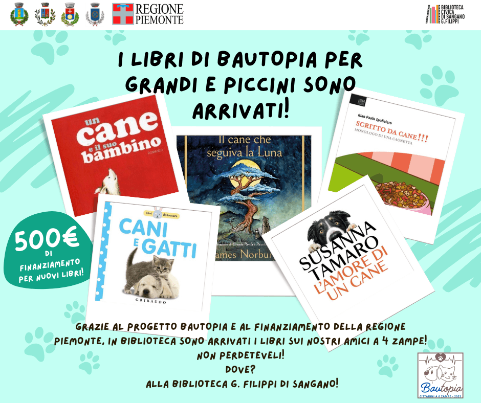 Sono Arrivati in Biblioteca i Libri di BAUTOPIA: Per Grandi e Piccini! 📚🐾