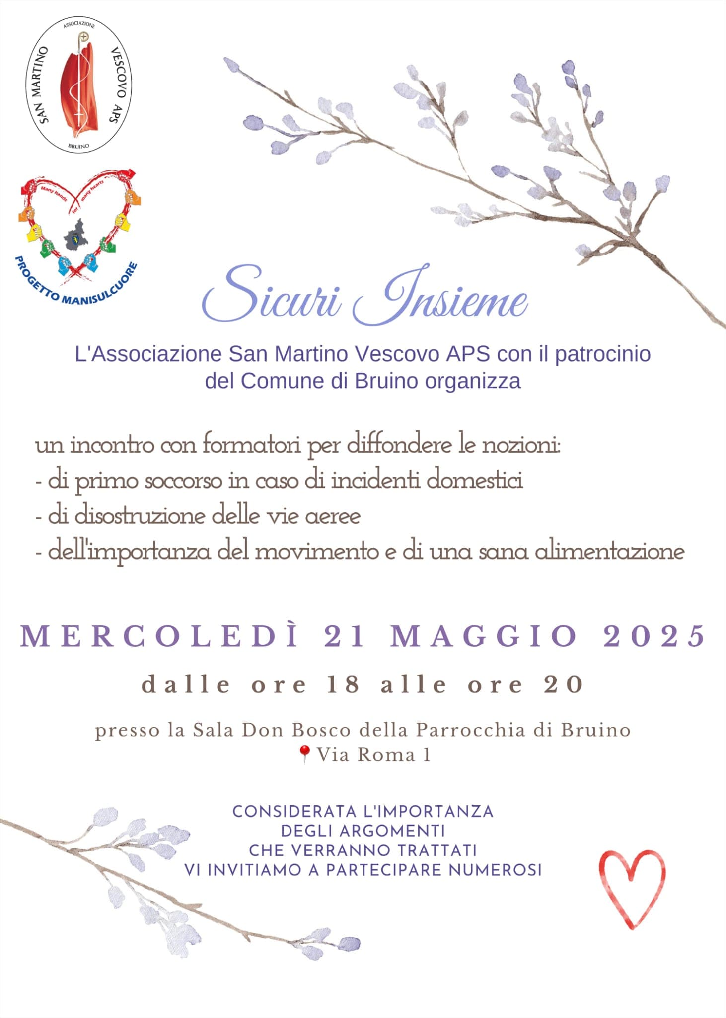 EVENTO "SICURI INSIEME" - BRUINO