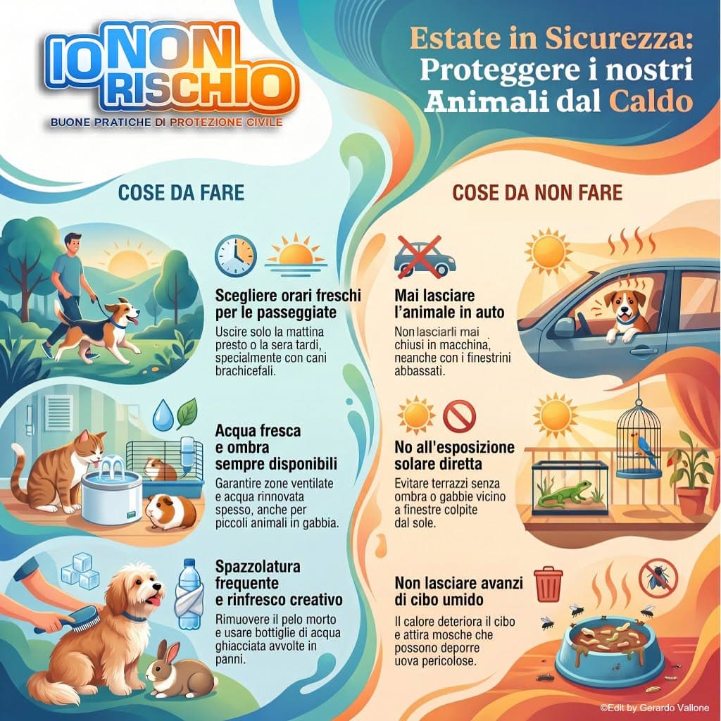 IO NON RISCHIO - SOS Caldo: come proteggere i nostri amici a 4 zampe (e non solo)
