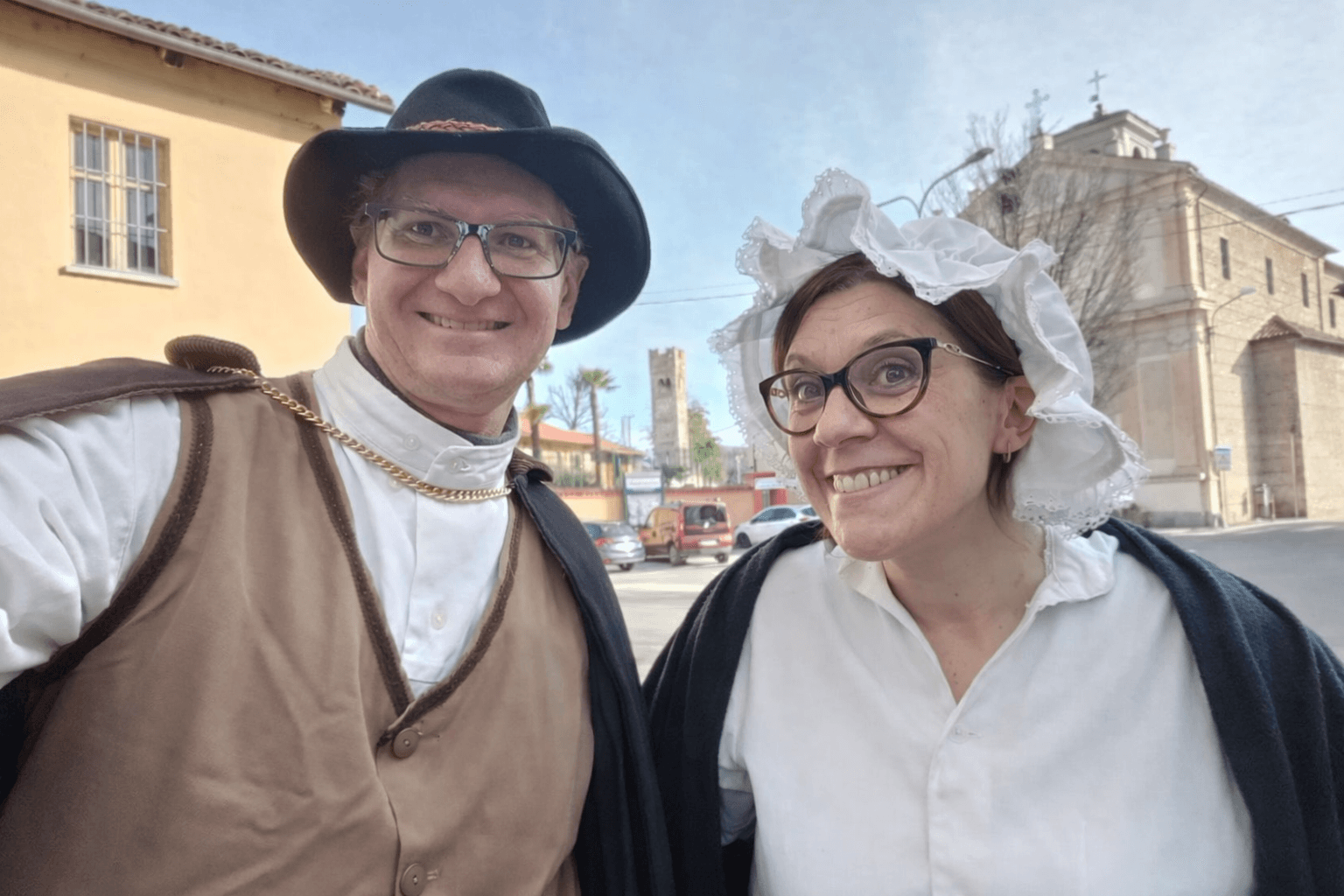 Partecipazione delle Maschere di Sangano all'apertura del Carnevale di Giaveno