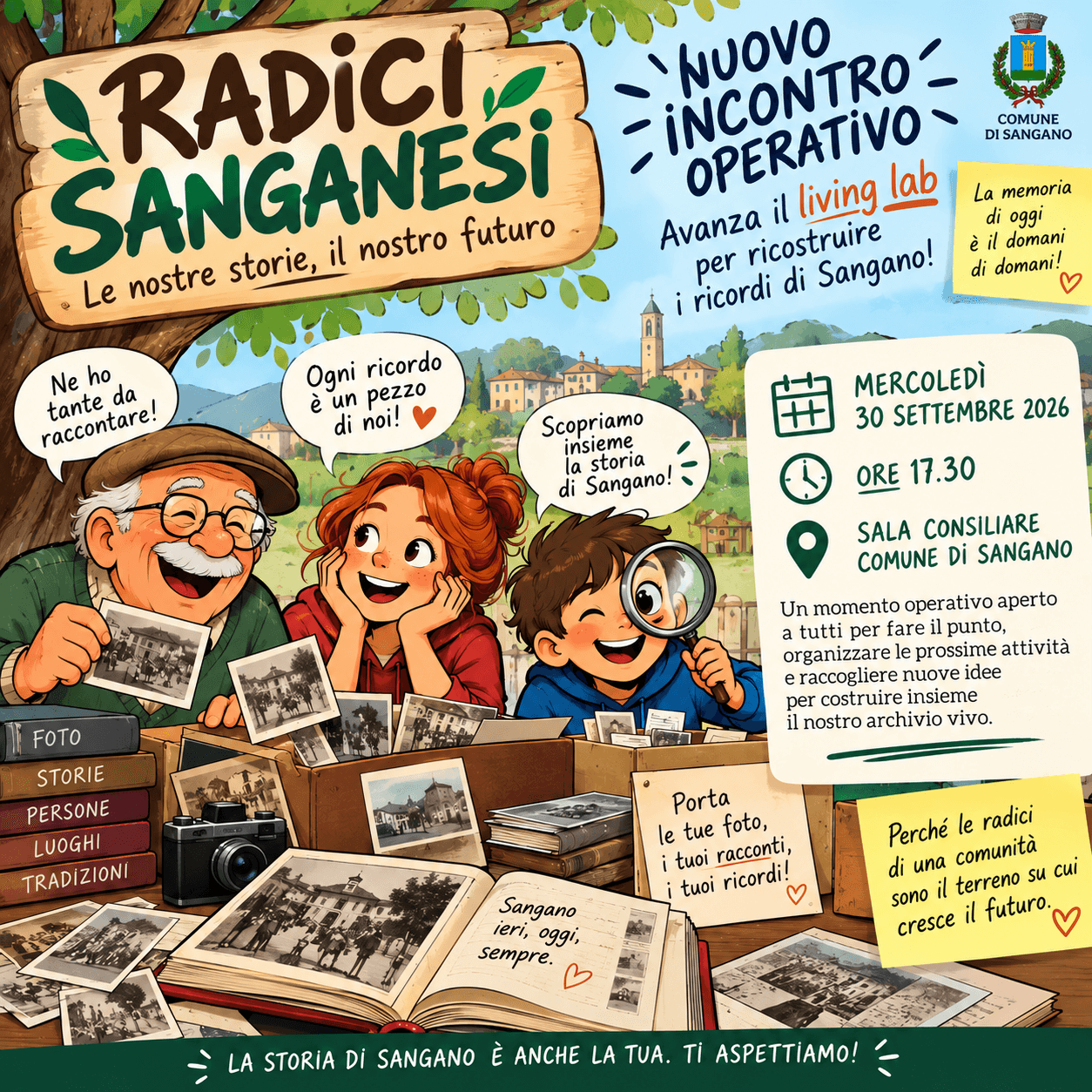 RADICI SANGANESI CONTINUA A CRESCERE: NUOVO INCONTRO OPERATIVO IL 30 SETTEMBRE