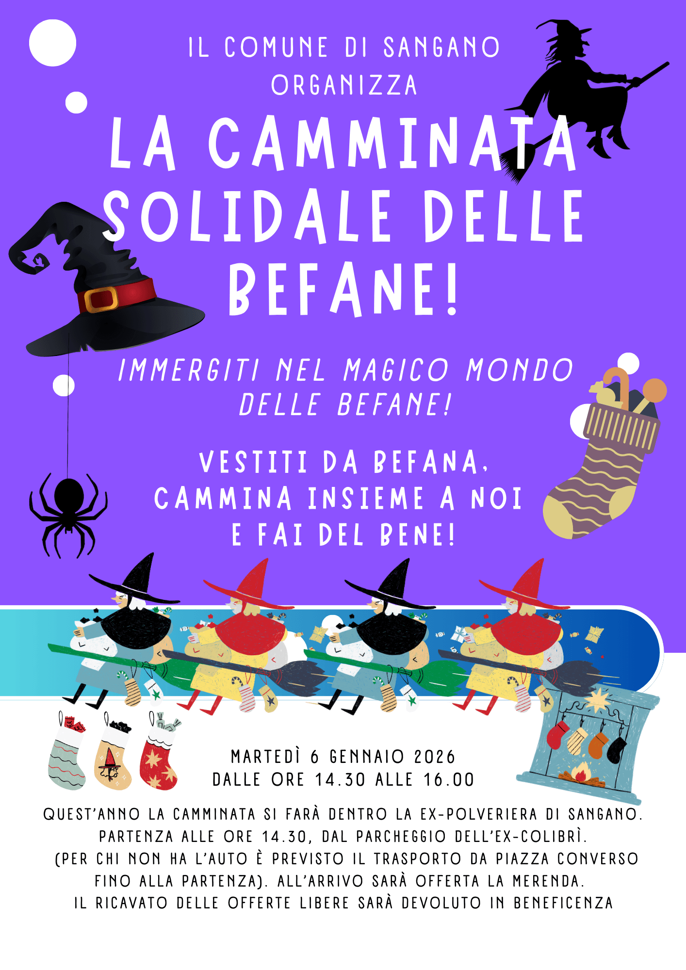 Dai Babbi Natale alle Befane a Sangano si cammina!