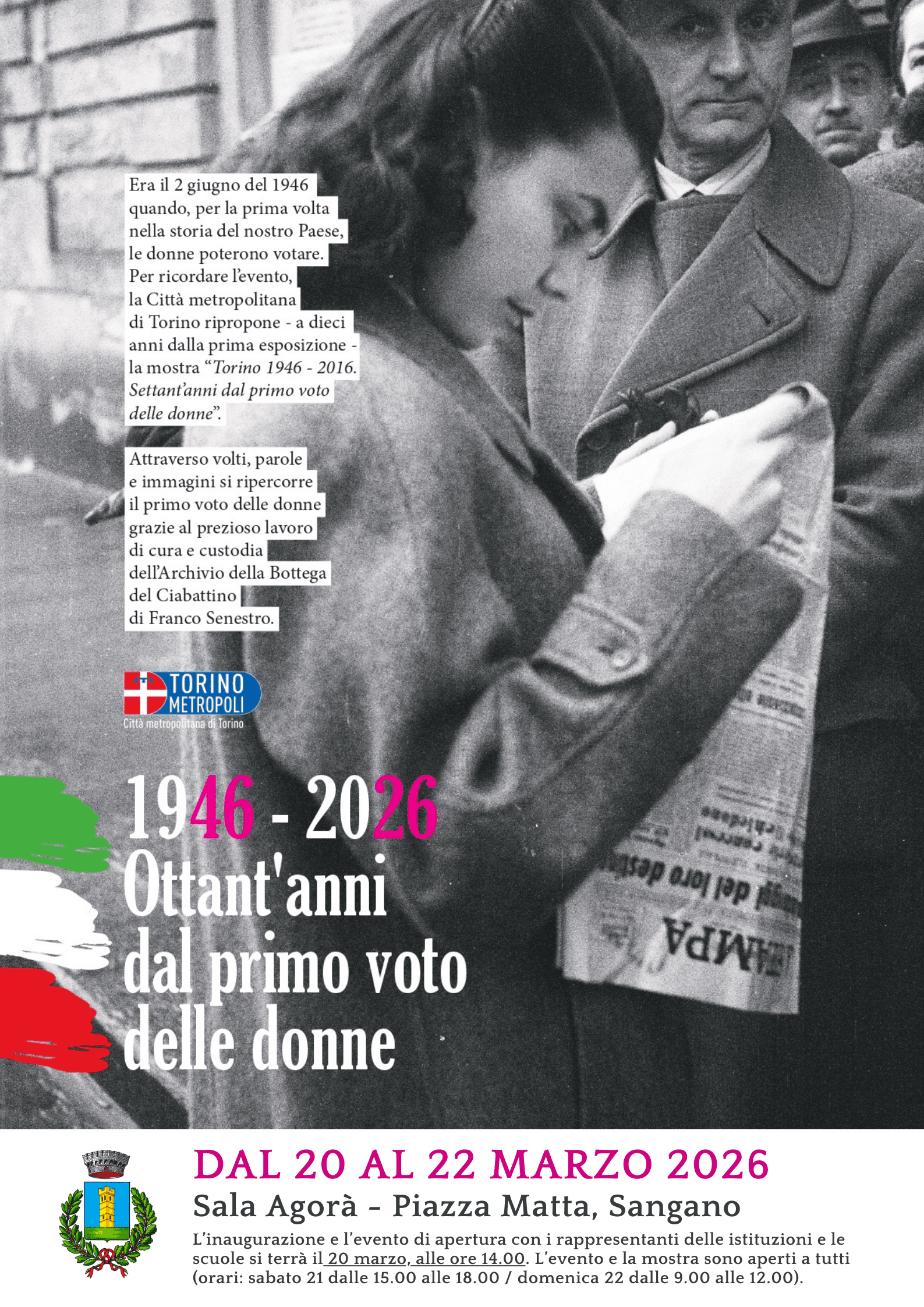 Sangano si veste di Storia: un weekend imperdibile tra Memoria e Diritti!