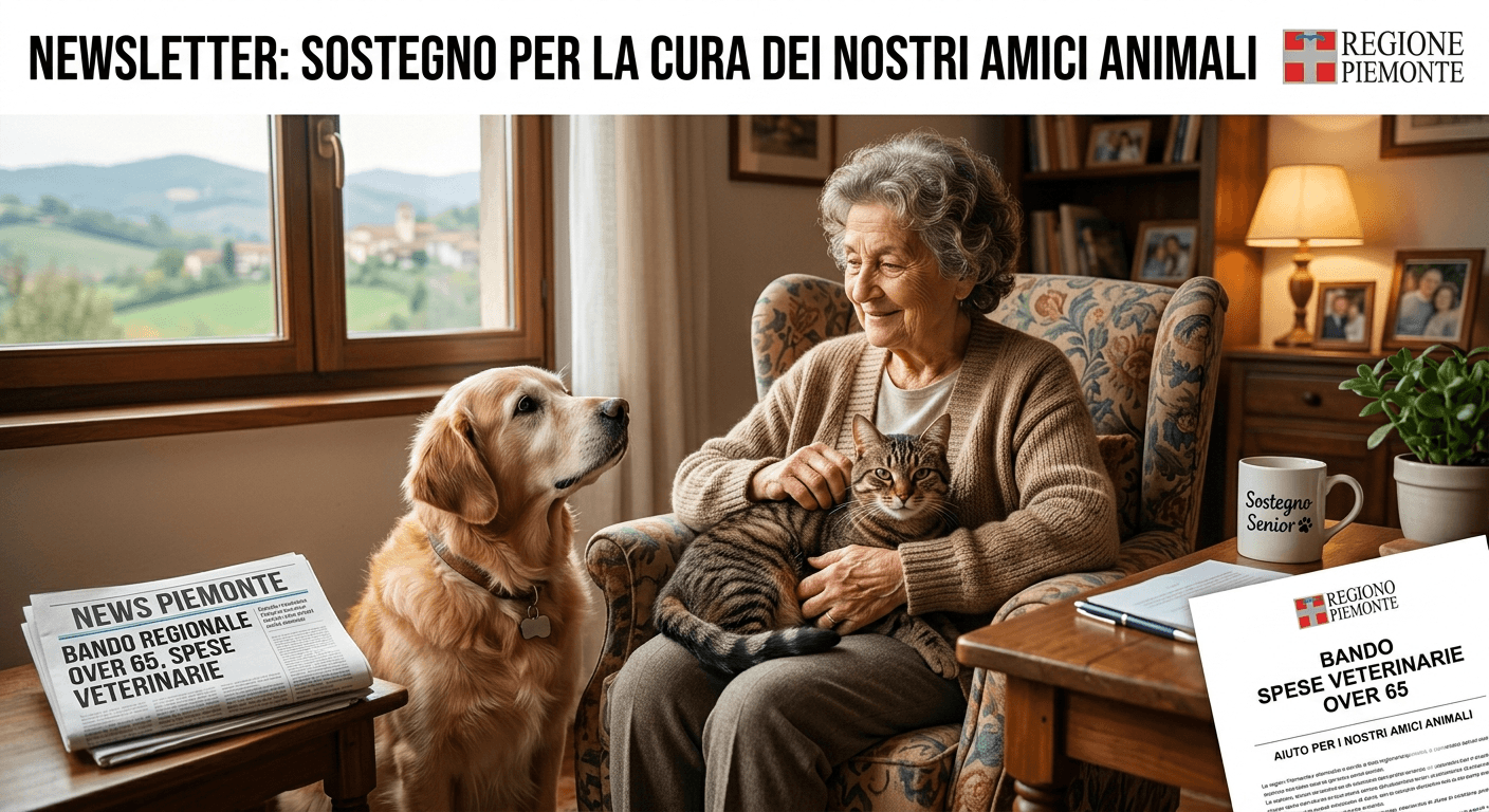 Regione Piemonte: bando spese veterinarie per over 65