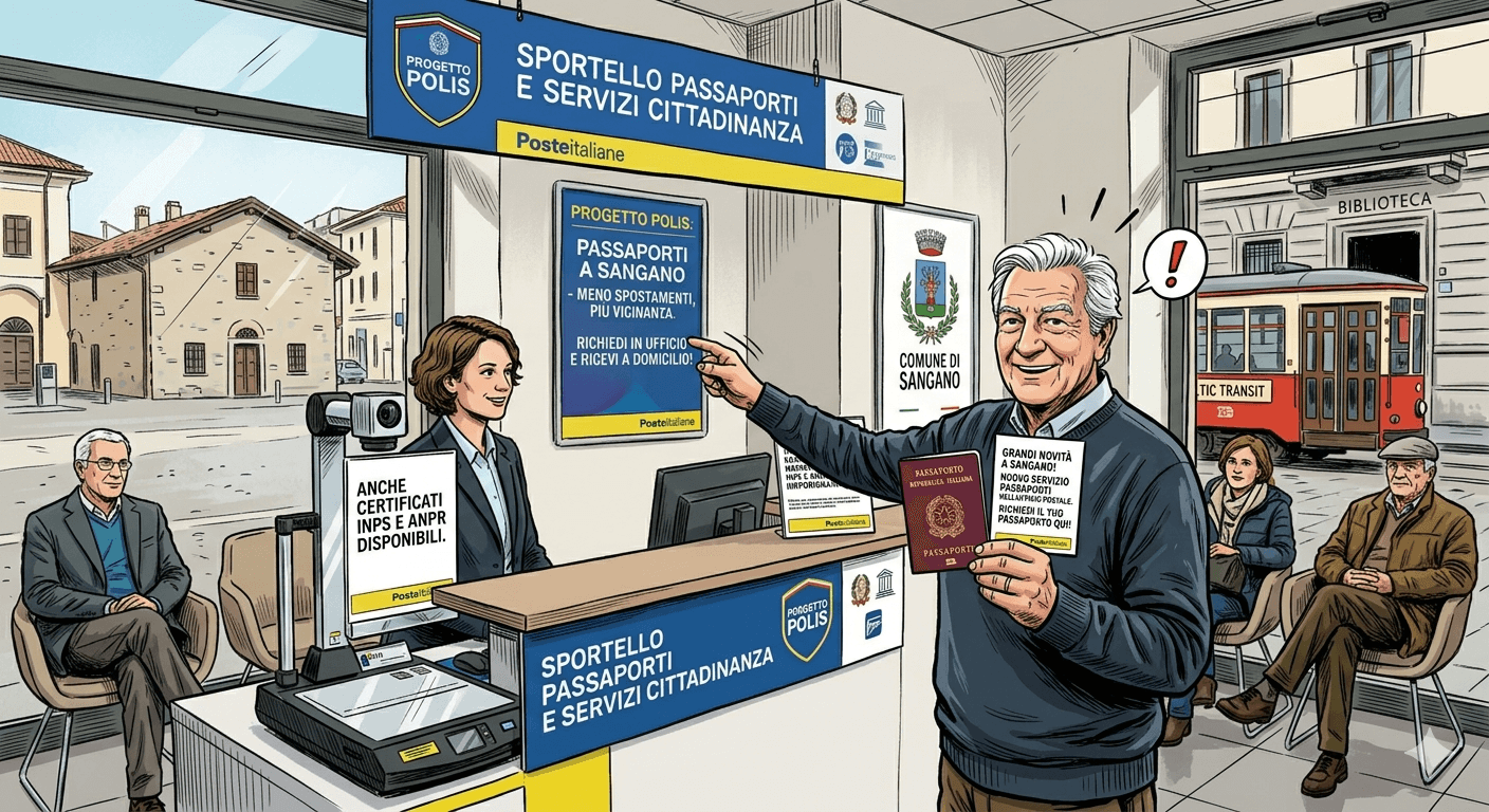Una grande novità per Sangano: arrivano i Passaporti in Posta!