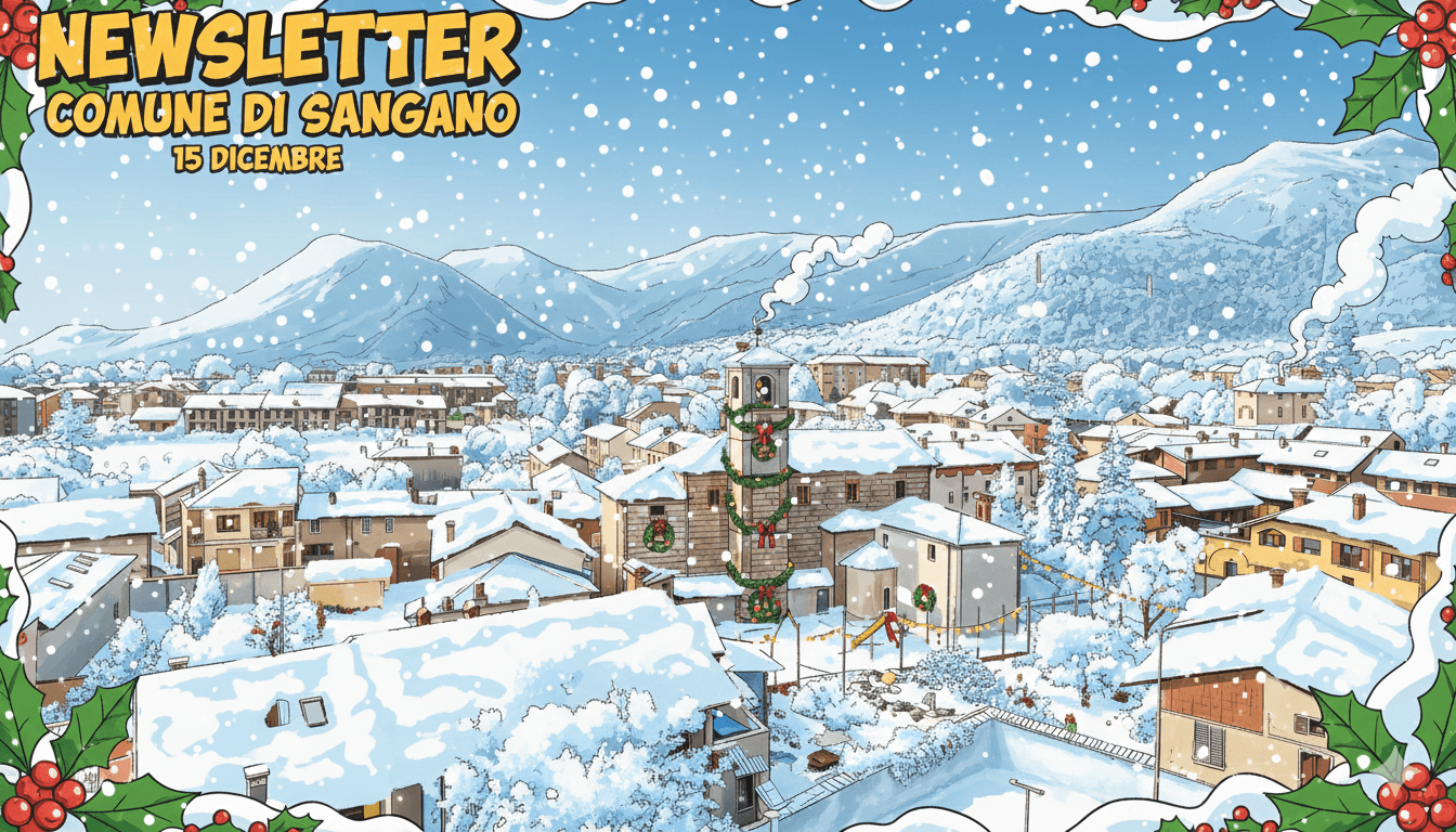 Newsletter 15 Dicembre - Sangano si veste a festa! Gli eventi e gli Auguri del Comune