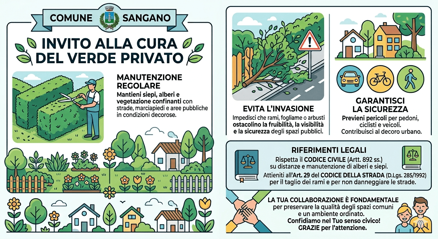 Garantire Sicurezza e Decoro: il Comune informa sui doveri di manutenzione del verde privato