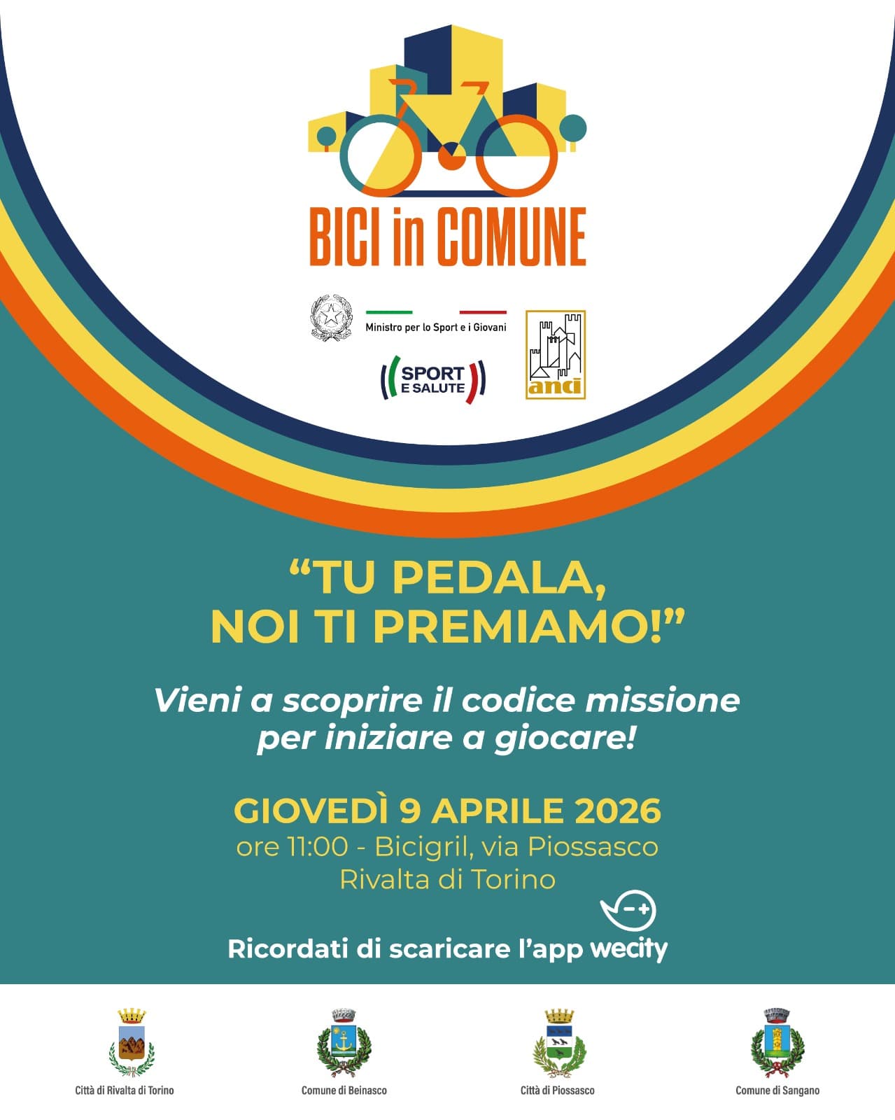 TU pedala, NOI ti premiamo: Al via il progetto “BICI IN COMUNE”!