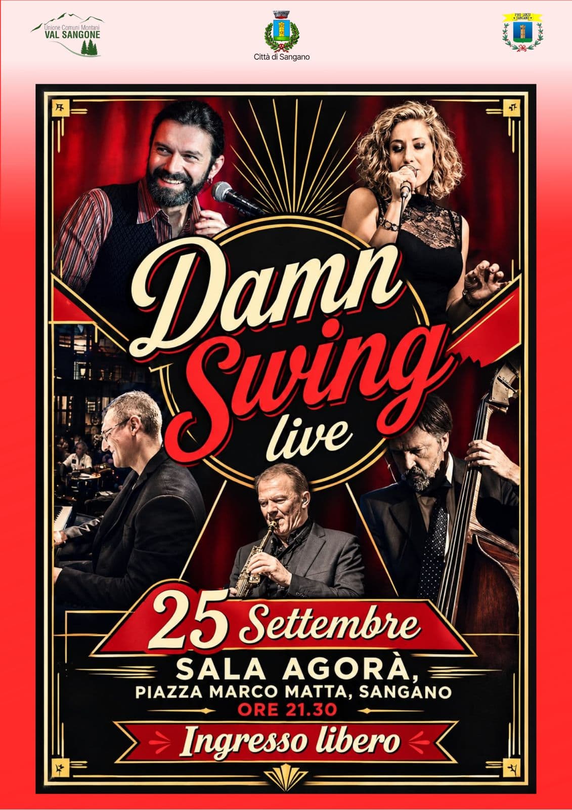 Una serata di grande musica con i Damn Swing Live