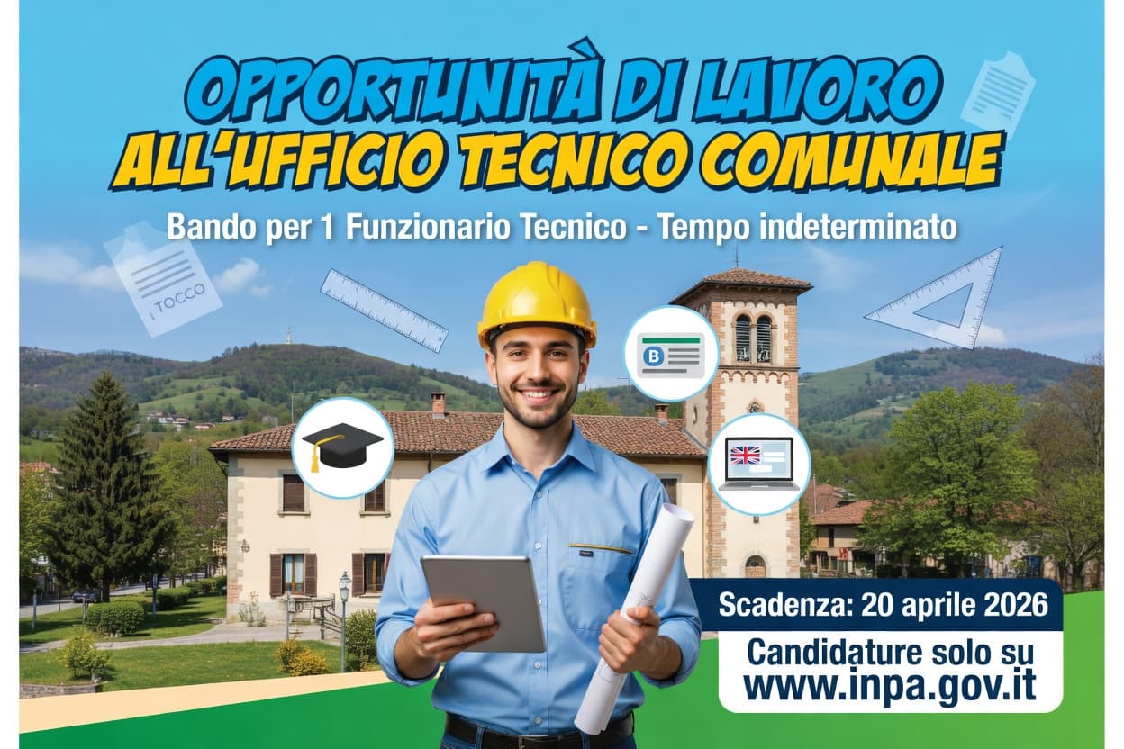 Nuova assunzione all’Ufficio Tecnico comunale - Bando