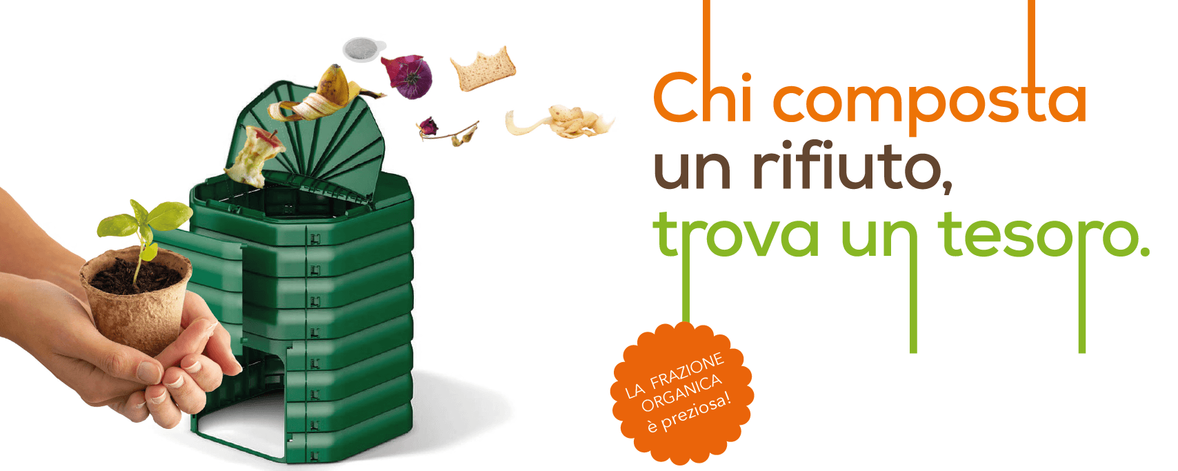 Seconda fase della campagna "Chi composta un rifiuto trova un tesoro"